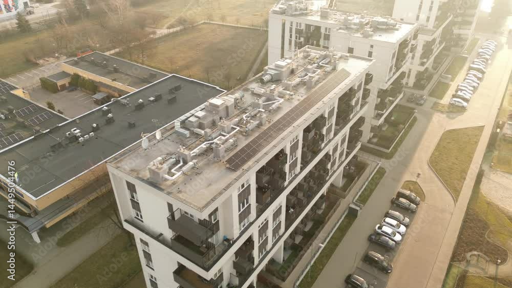 Urban residential complex with solar technology Urban residential complex with solar technology
