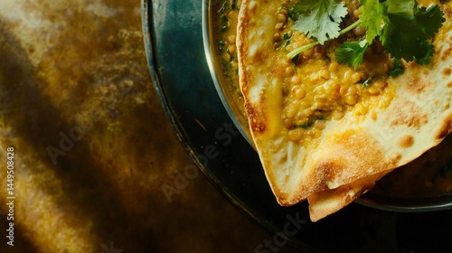 Lentil Curry with Naan: A Flavorful Indian Delight