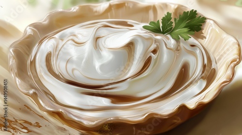 Stunning Creamy Dip in a Decorative Bowl - A Culinary Masterpiece