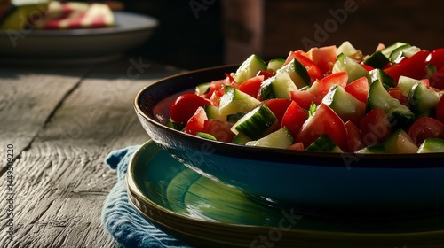 A Colorful and Refreshing Cucumber Tomato Salad