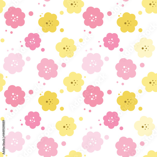 flowers vector. flowers seamless pattern