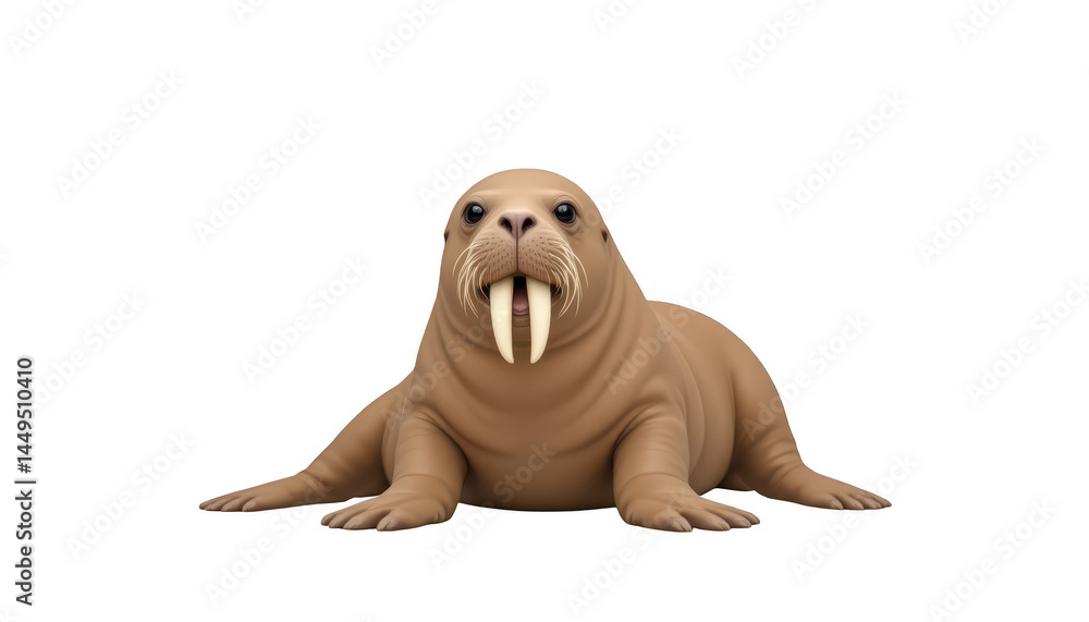 Fototapeta premium Captivating closeup, seal with open mouth in its natural habitat