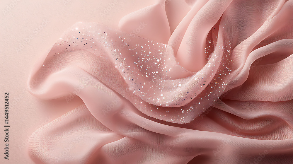 Peach fabric texture with sparkle Peach fabric texture with sparkle