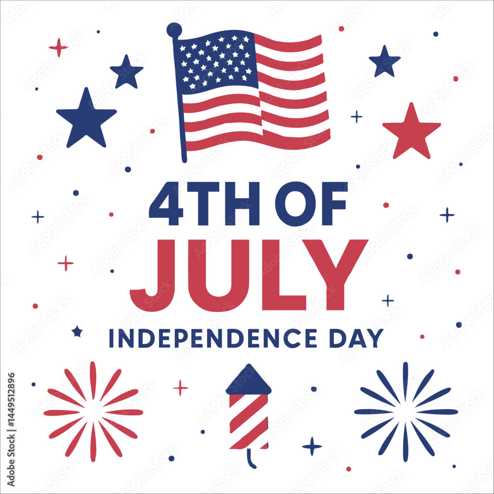 Obraz premium 4th of july design.
