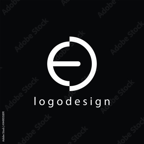 simple ed logo vector template