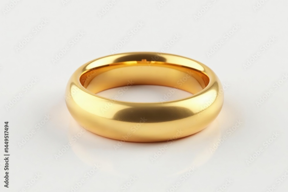 Shiny golden ring isolated on white background, gold, product, e-commerce Shiny golden ring isolated on white background, gold, product, e-commerce