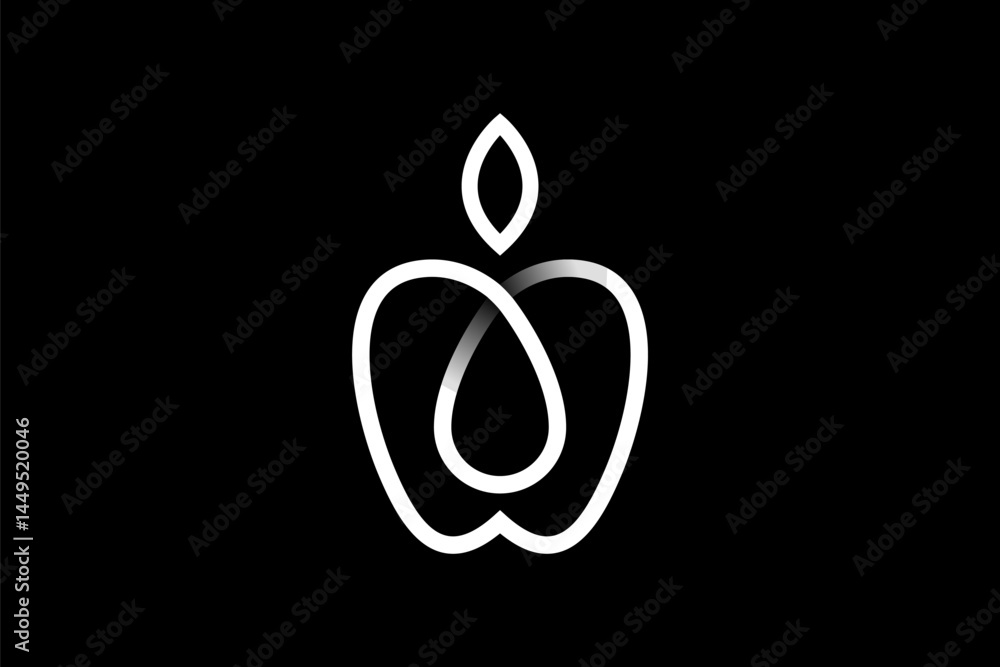 Fototapeta premium Apple and water drop logo design