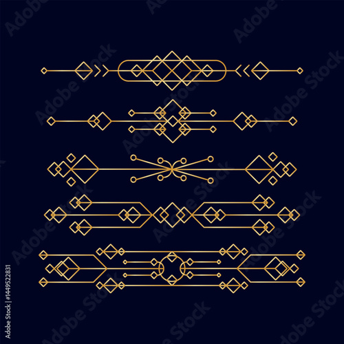 Set of decorative divider elements. Divider ornament, borders, doodle, separators, page dividers, header