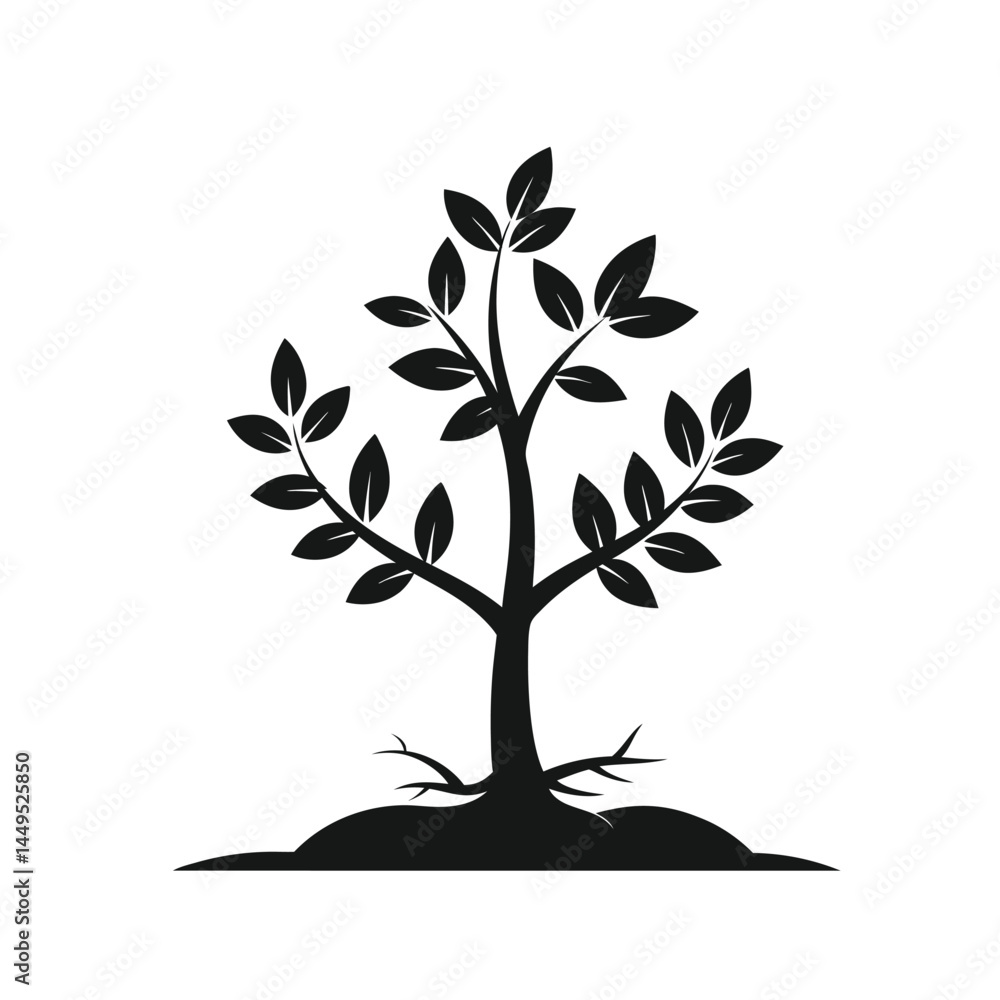 Obraz premium vector tree silhouette