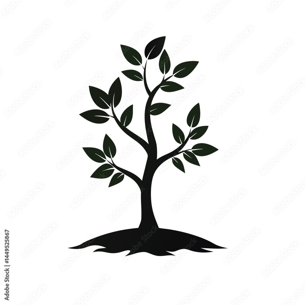 Obraz premium vector tree silhouette