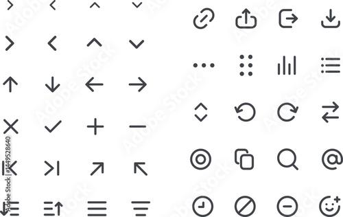 Set of new style black vector arrows isolated on white. Arrow vector icon set. Arrows vector illustration collection