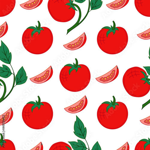 Pattern for textile or kitchen in hand draw style. Seamless pattern