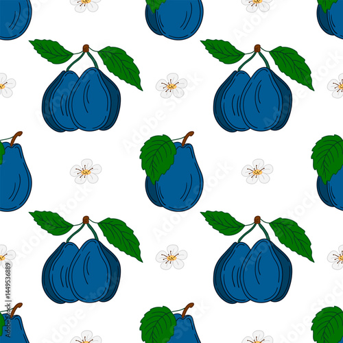 Pattern for textile or kitchen in hand draw style. Seamless pattern
