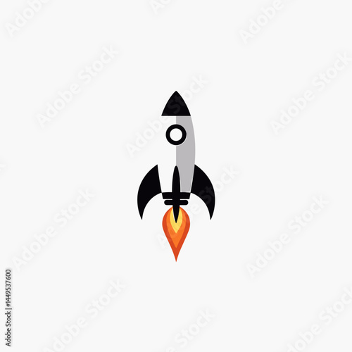 vibrant rocket launch illustration with blue eye