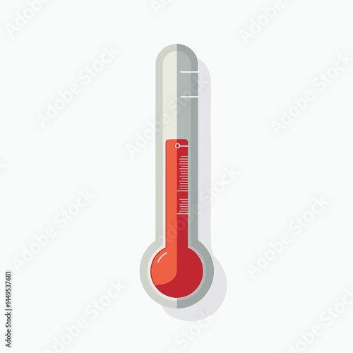 temperature gauge illustration with red needle