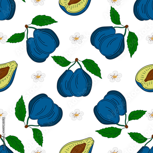 Pattern for textile or kitchen in hand draw style. Seamless pattern