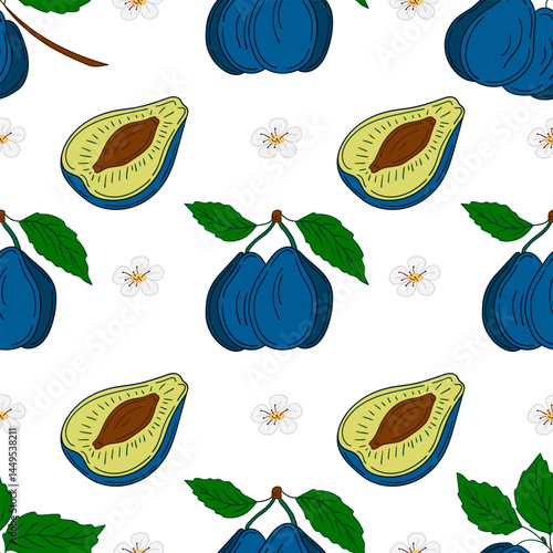 Pattern for textile or kitchen in hand draw style. Seamless pattern
