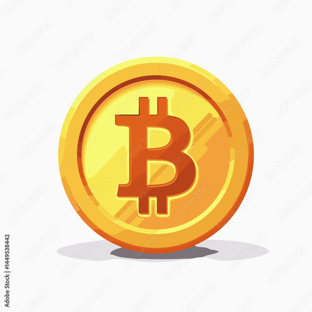 golden bitcoin coin with digital currency symbol golden bitcoin coin with digital currency symbol