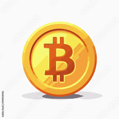 golden bitcoin coin with digital currency symbol