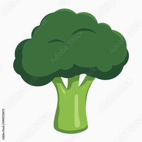 vibrant green broccoli illustration