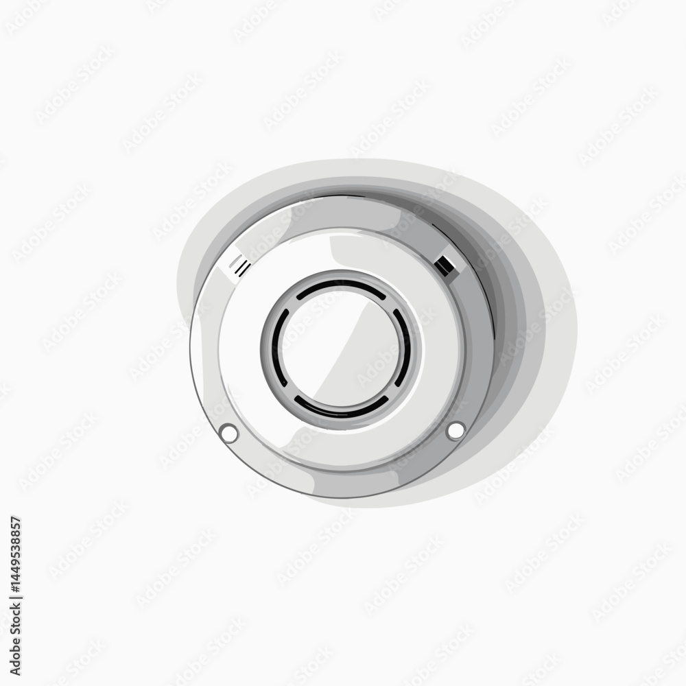 modern circular thermostat with silver accents modern circular thermostat with silver accents