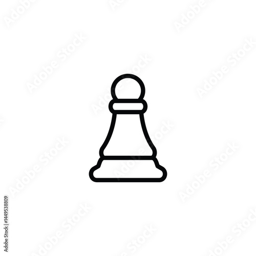 pawn chess outline icon vector design good for web or mobile app
