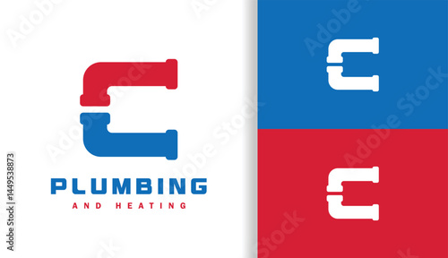 LETTER C PLUMBING AND HEATING LOGO