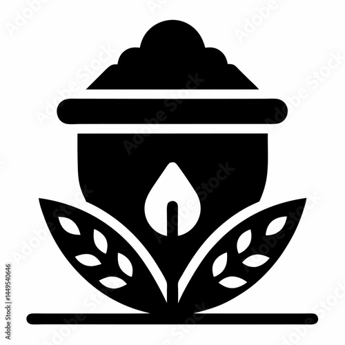  Fertilize icon on white background.