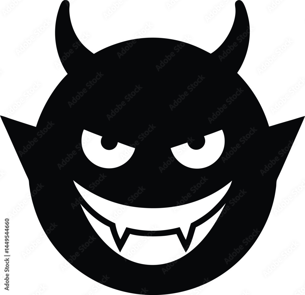 cartoon face of a devil vector illustration cartoon face of a devil vector illustration
