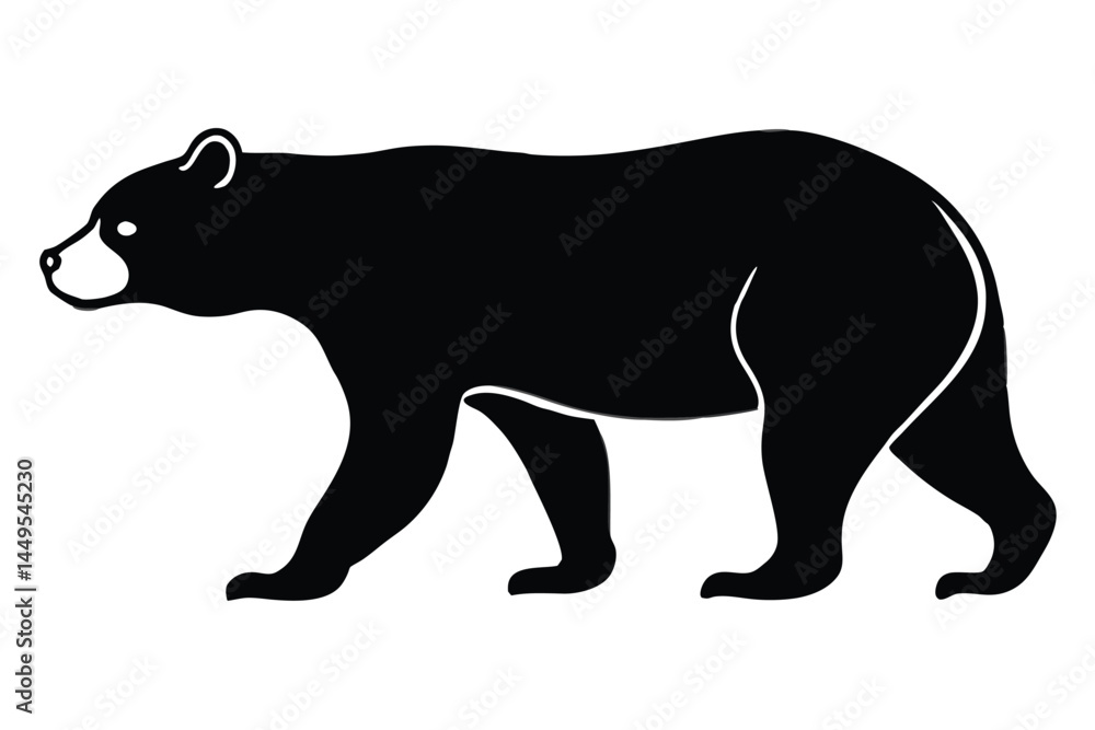 bear walking silhouette bear walking silhouette