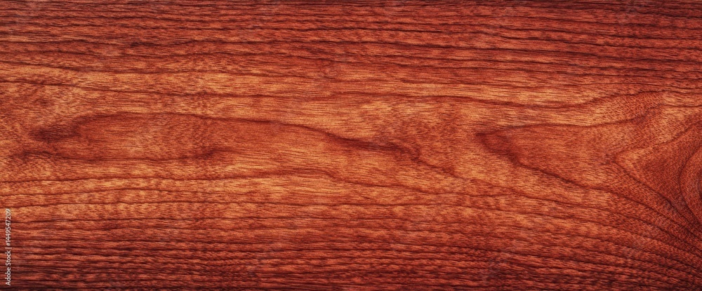 Detailed close-up view of rich reddish-brown wood grain. Detailed close-up view of rich reddish-brown wood grain.