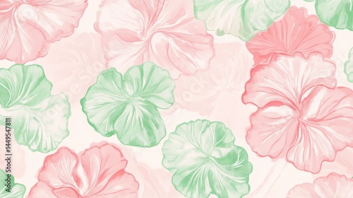 Delicate Pastel Floral Watercolor Print: A Whimsical Floral Design for Home Decor
