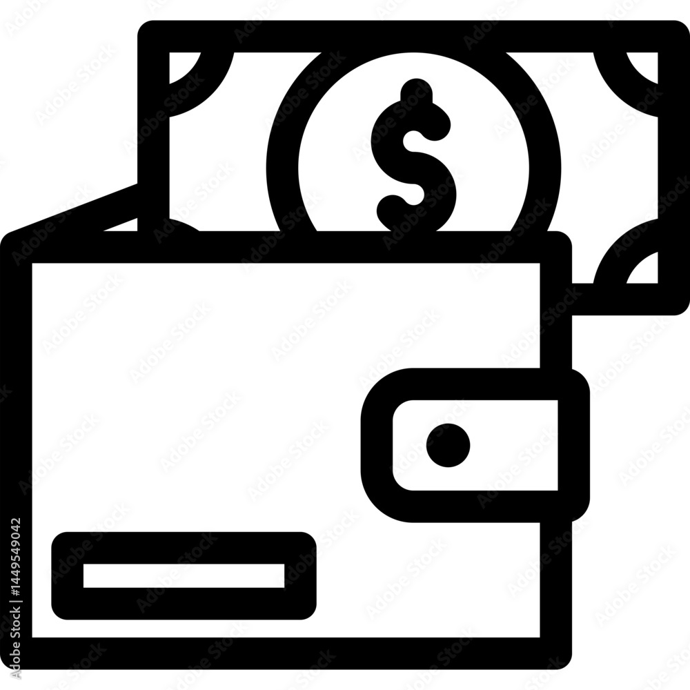 Wallet Line Icon Wallet Line Icon