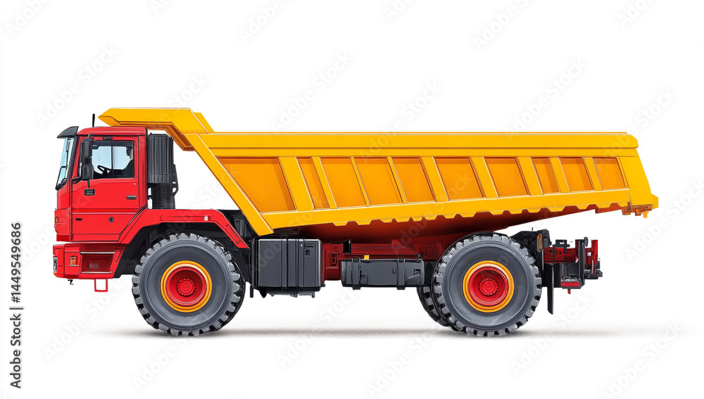 Fototapeta premium Large Dump Truck Vector Illustration