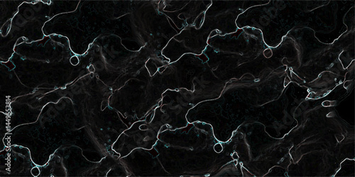 Abstract dark black marble texture with subtle white and light grey.  Natural glowing vein lines on the Black stone. Stunning Black Marble Texture Design for Interior and Exterior. 