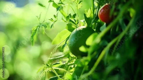 Closeup of Fresh Garden Produce in Natural Light