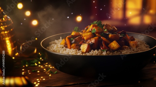 Aromatic Vegetable Stir-fry with Rice: A Culinary Delight