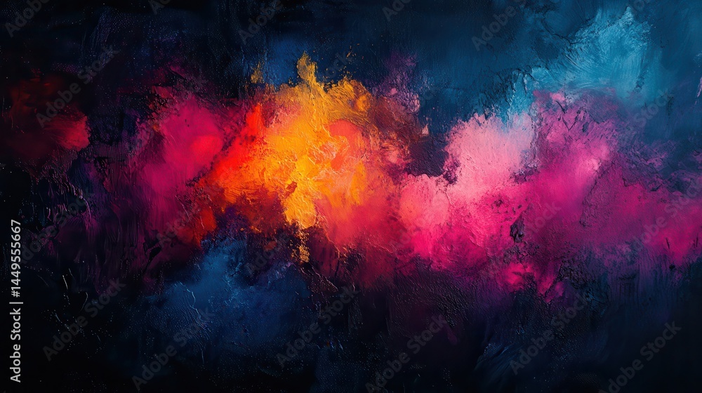 Vibrant abstract painting with bold colors Vibrant abstract painting with bold colors