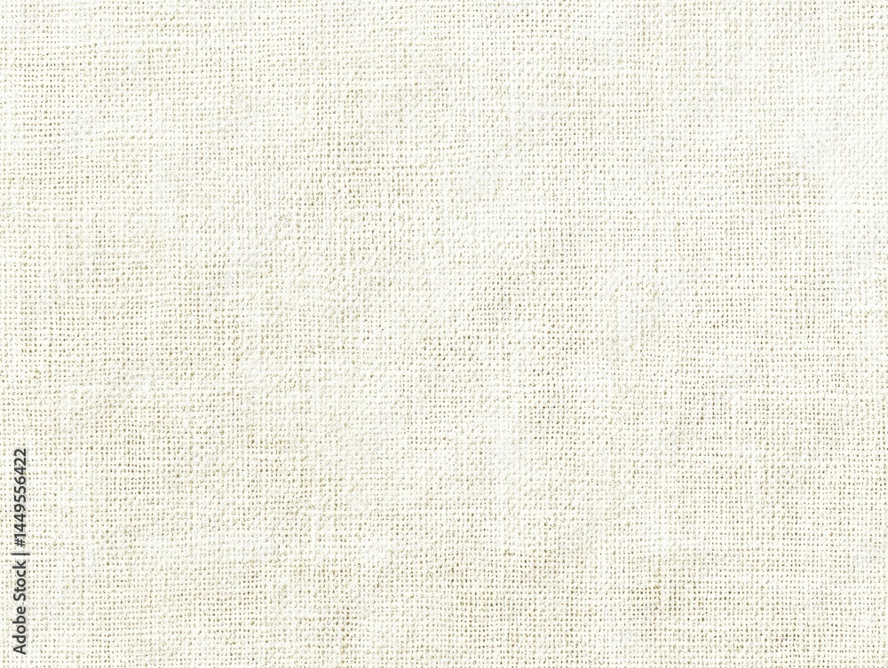 Fototapeta premium Close-up view of a light beige linen texture.