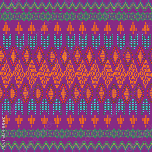 seamless knitted pattern, native ethnic style