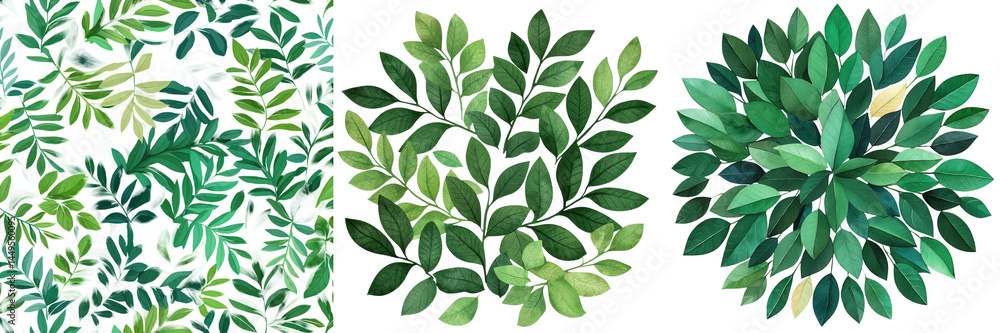 Vibrant green leaves and foliage pattern. Vibrant green leaves and foliage pattern.