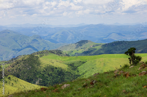 The rolling hills of Eswatini's mountains
