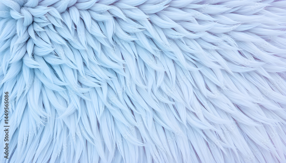 Fototapeta premium Soft fluffy fabric texture background light blue fur material textile carpet wool close up macro detail