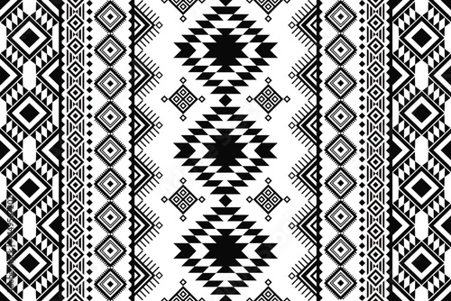 Navajo tribal vector seamless pattern. Native American ornament. Ethnic South Western decor style. Boho geometric ornament. Vector seamless pattern. Mexican blanket, rug. Woven carpet illustration