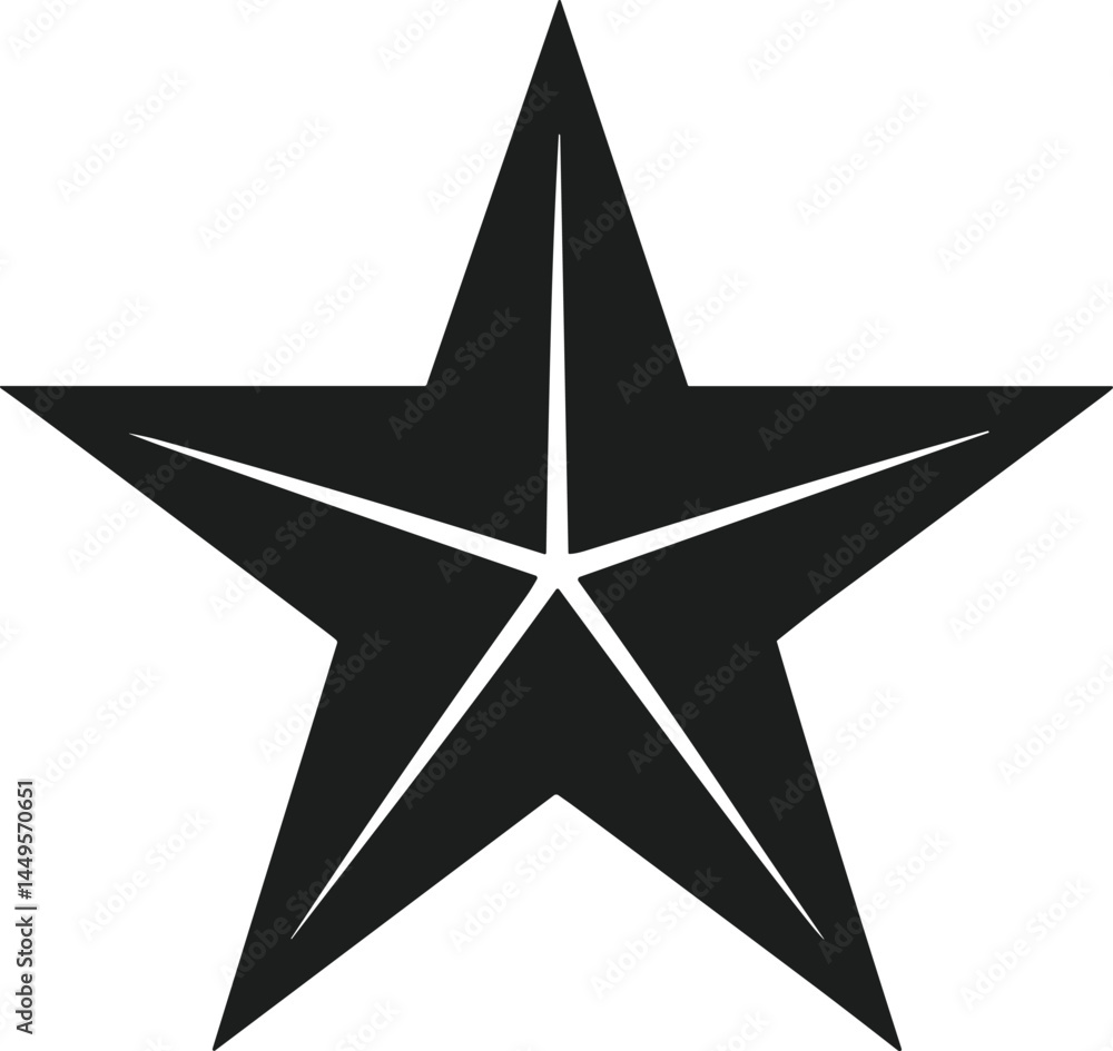 Fototapeta premium Split Star Silhouette Vector for Patriotic USA Independence Day Designs