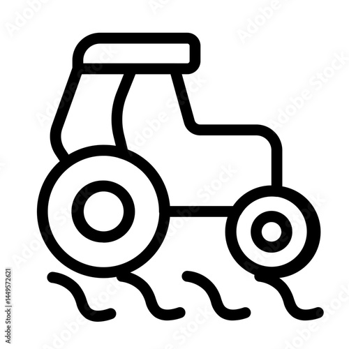 Plowing Tractor Icon