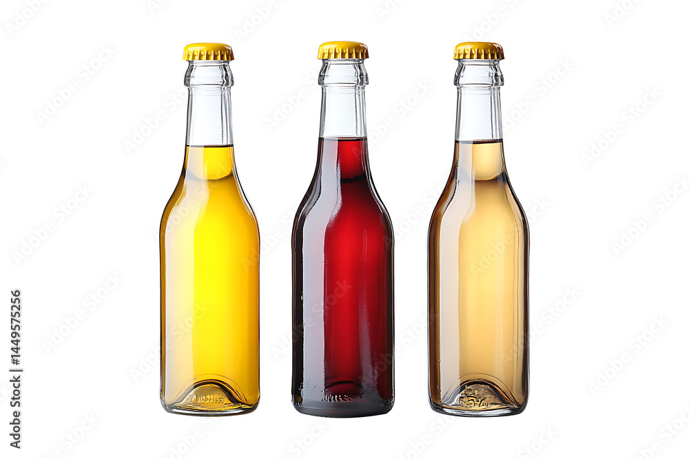 drink glass bottles isolated on transparent background drink glass bottles isolated on transparent background