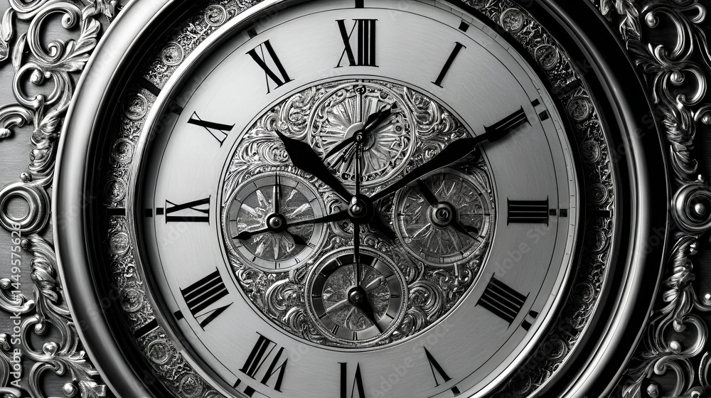 Obraz premium Vintage Clock Face Highlighting the Timeless Maxim Time is Money