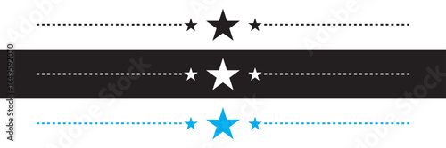 Abstract dashed border divider. Vector illustration. isolated on white and black background. EPS 10