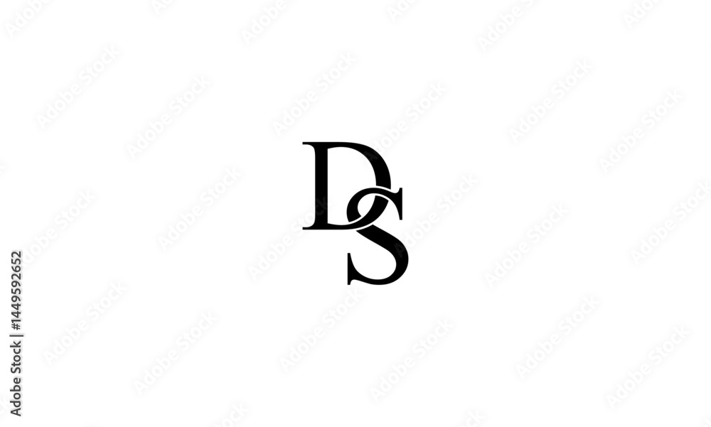 DS initial letter, monogram logo DS initial letter, monogram logo